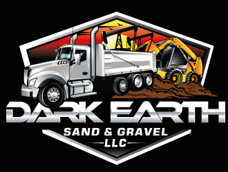 Dark Earth Sand &  Gravel LLC logo design by Suvendu