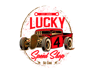 Lucky 4 Speed Shop logo design by Ultimatum