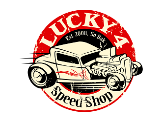 Lucky 4 Speed Shop logo design by haze