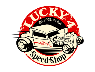 Lucky 4 Speed Shop logo design by haze