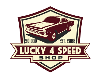 Lucky 4 Speed Shop logo design by axel182