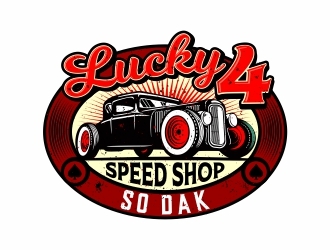 Lucky 4 Speed Shop logo design by madjuberkarya