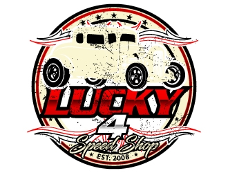 Lucky 4 Speed Shop logo design by uttam