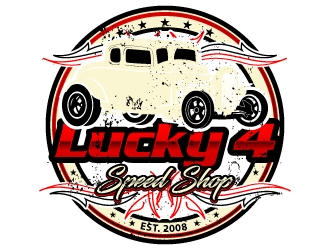 Lucky 4 Speed Shop logo design by uttam