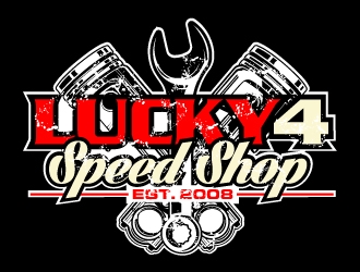 Lucky 4 Speed Shop logo design by AamirKhan