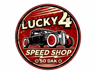 Lucky 4 Speed Shop logo design by madjuberkarya