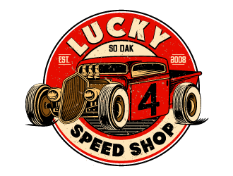 Lucky 4 Speed Shop logo design by Ultimatum