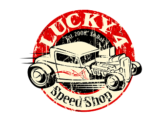 Lucky 4 Speed Shop logo design by haze