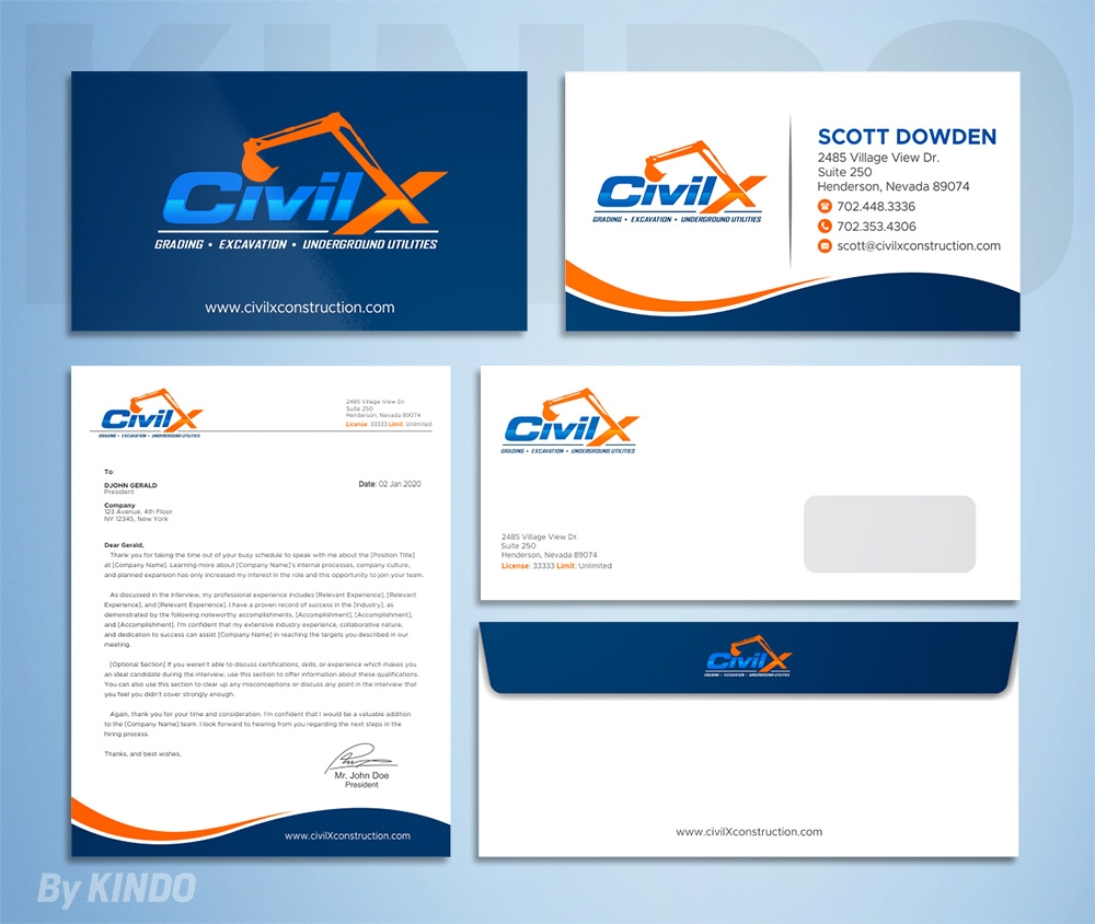 Civil X logo design by Kindo