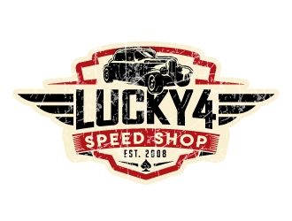 Lucky 4 Speed Shop logo design by jaize