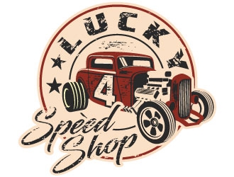 Lucky 4 Speed Shop logo design by Suvendu