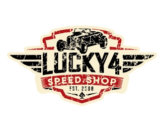 Lucky 4 Speed Shop logo design by jaize