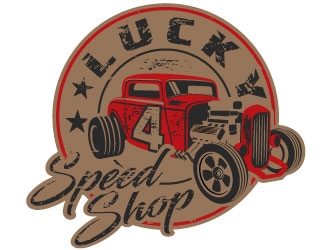 Lucky 4 Speed Shop logo design by Suvendu