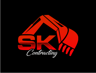 SK Contracting  logo design by puthreeone