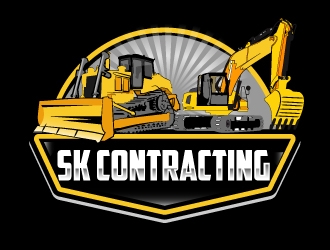SK Contracting  logo design by AamirKhan