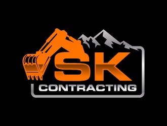 SK Contracting  logo design by jaize
