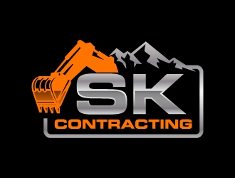 SK Contracting  logo design by jaize