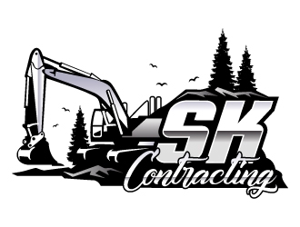 SK Contracting  logo design by LucidSketch