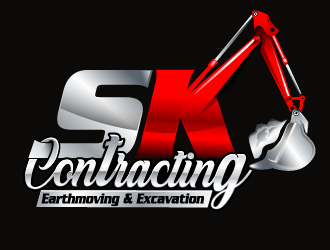 SK Contracting  logo design by Suvendu