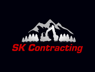 SK Contracting  logo design by kanal