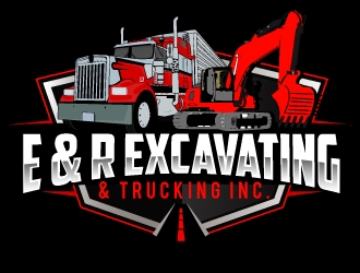 E & R Excavating & Trucking Inc. logo design by AamirKhan