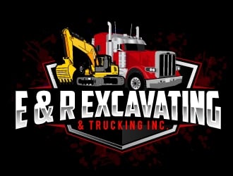 E & R Excavating & Trucking Inc. logo design by AamirKhan