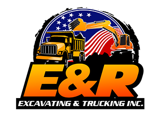 E & R Excavating & Trucking Inc. logo design by 3Dlogos