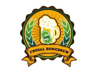 Frugal Homebrew logo design by aryamaity