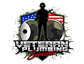 Veteran Plumbing Services logo design by DreamLogoDesign