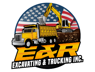 E & R Excavating & Trucking Inc. logo design by IanGAB