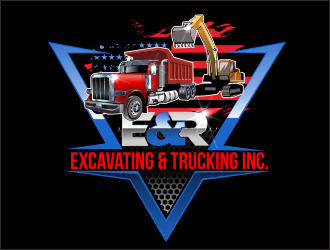 E & R Excavating & Trucking Inc. logo design by bosbejo