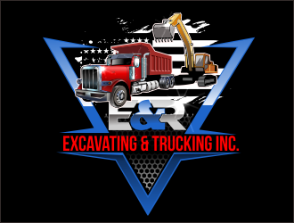 E & R Excavating & Trucking Inc. logo design by bosbejo