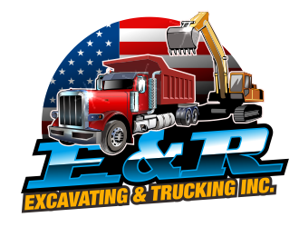 E & R Excavating & Trucking Inc. logo design - 48hourslogo.com