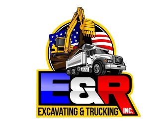 E & R Excavating & Trucking Inc. logo design by veron