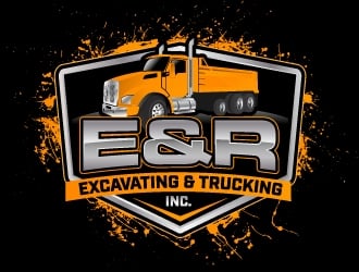 E & R Excavating & Trucking Inc. logo design by jaize