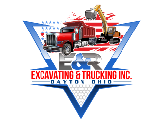 E & R Excavating & Trucking Inc. logo design by bosbejo