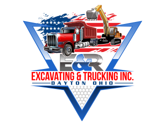 E & R Excavating & Trucking Inc. logo design by bosbejo