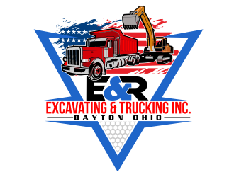 E & R Excavating & Trucking Inc. logo design by bosbejo