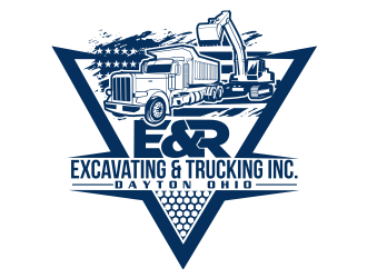 E & R Excavating & Trucking Inc. logo design by bosbejo