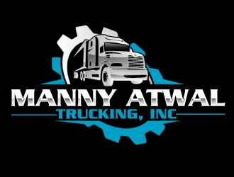 Manny Atwal Trucking, Inc logo design by AamirKhan