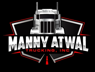 Manny Atwal Trucking, Inc logo design by AamirKhan