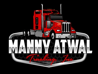 Manny Atwal Trucking, Inc logo design by AamirKhan