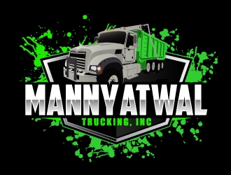 Manny Atwal Trucking, Inc logo design by AamirKhan