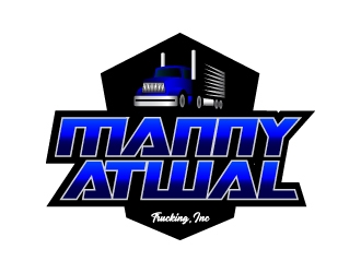 Manny Atwal Trucking, Inc logo design by Badnats