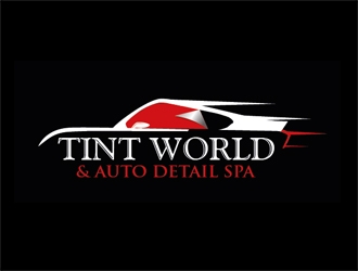 TINT WORLD & AUTO DETAIL SPA logo design by PANTONE