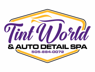 TINT WORLD & AUTO DETAIL SPA logo design by hopee