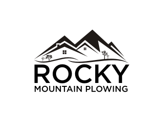 Rocky Mountain Plowing logo design by Barkah