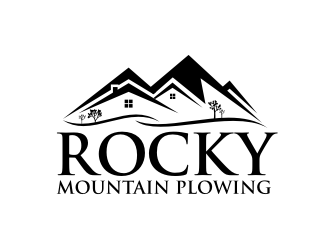 Rocky Mountain Plowing logo design by Barkah