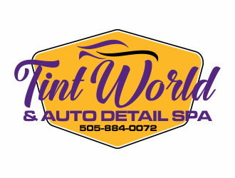 TINT WORLD & AUTO DETAIL SPA logo design by hopee