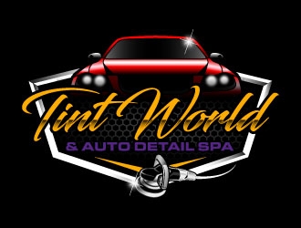 TINT WORLD & AUTO DETAIL SPA logo design by daywalker